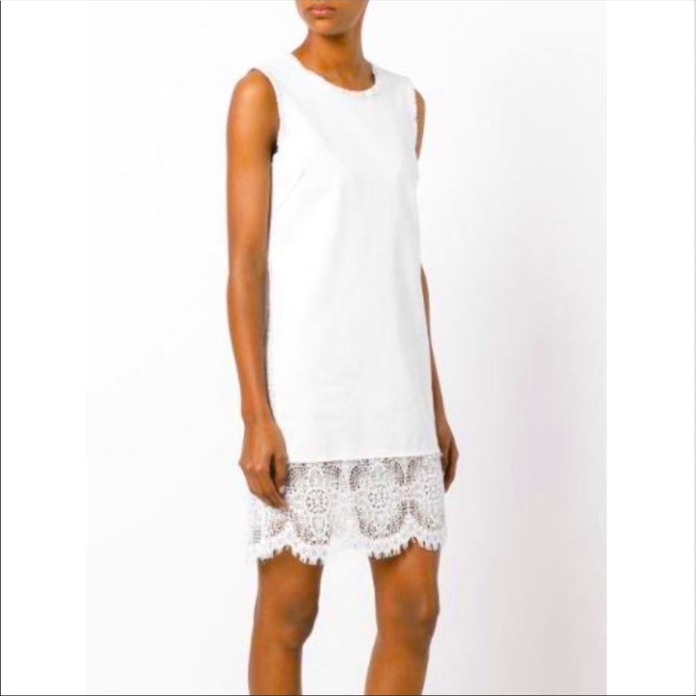 MCQ by Alexander MCQ denim lace dress
